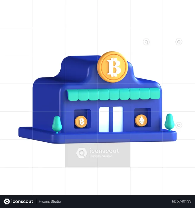 Bitcoin Store  3D Icon