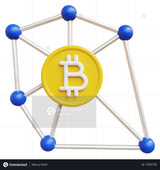 Bitcoin Structure  3D Icon