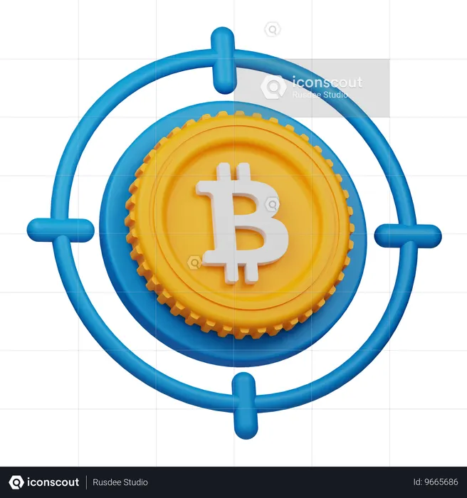 Bitcoin Target  3D Icon