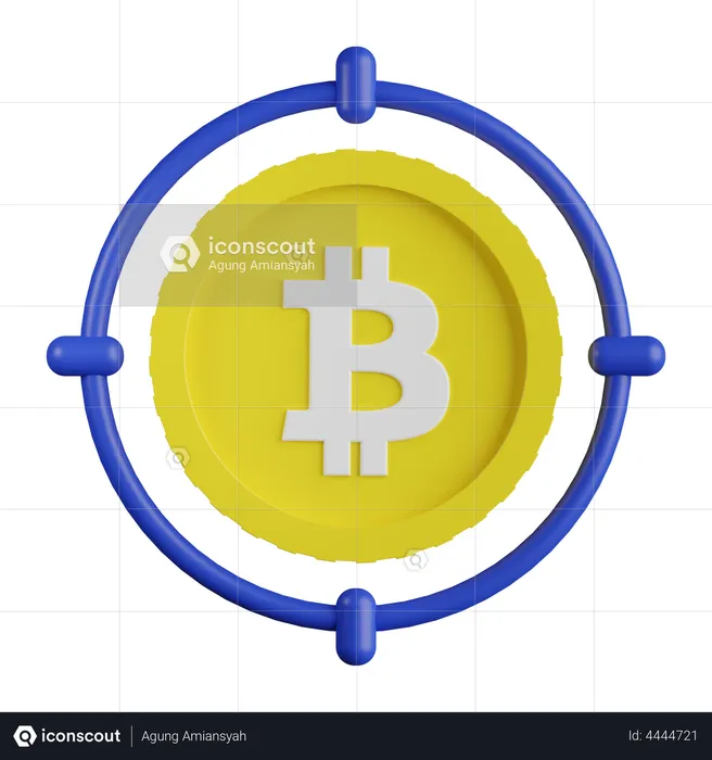Bitcoin Target  3D Illustration