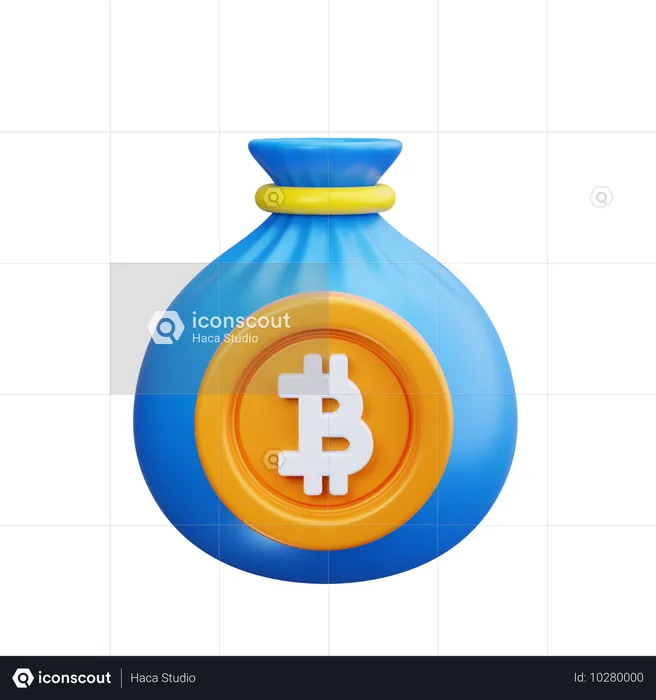 Bitcoin-Tasche  3D Icon