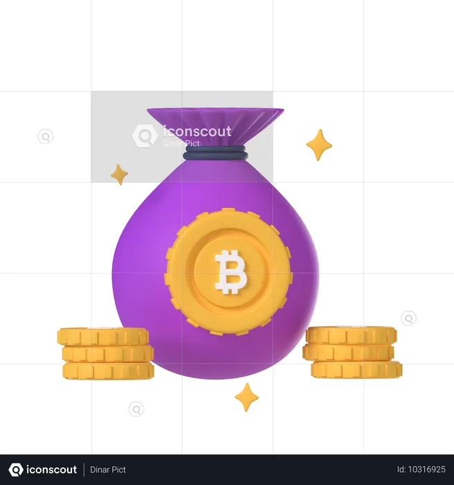 Bitcoin-Tasche  3D Icon