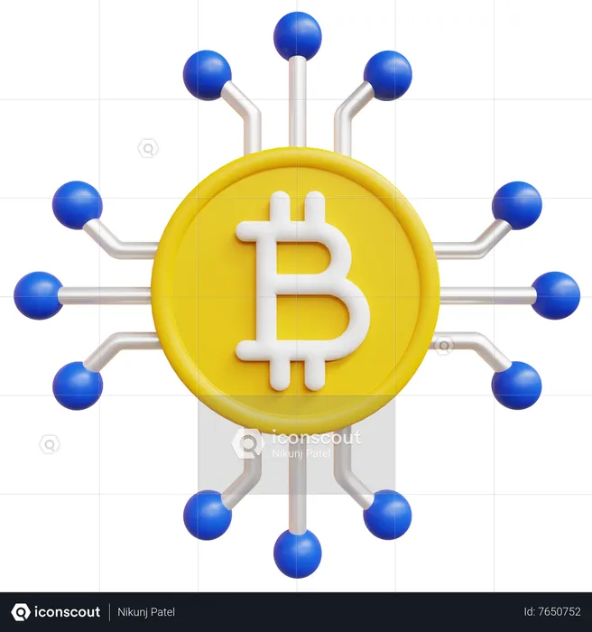 Tecnologia bitcoin  3D Icon