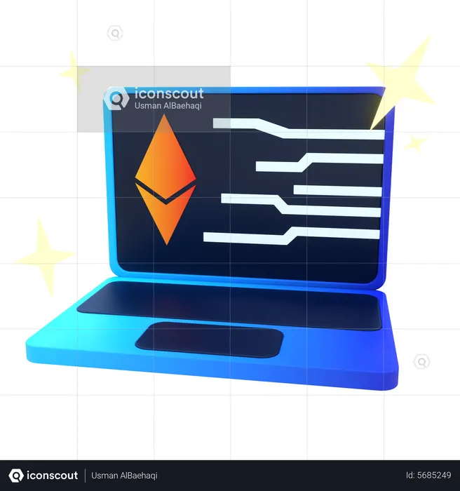 Bitcoin-Technologie  3D Icon