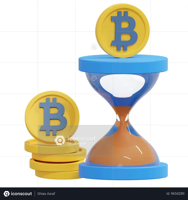 Bitcoin Time  3D Icon