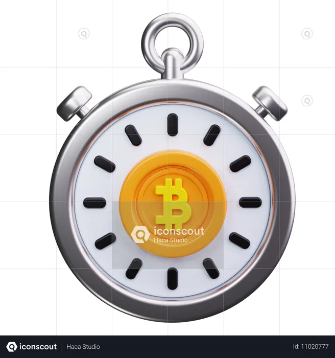 Bitcoin Time  3D Icon