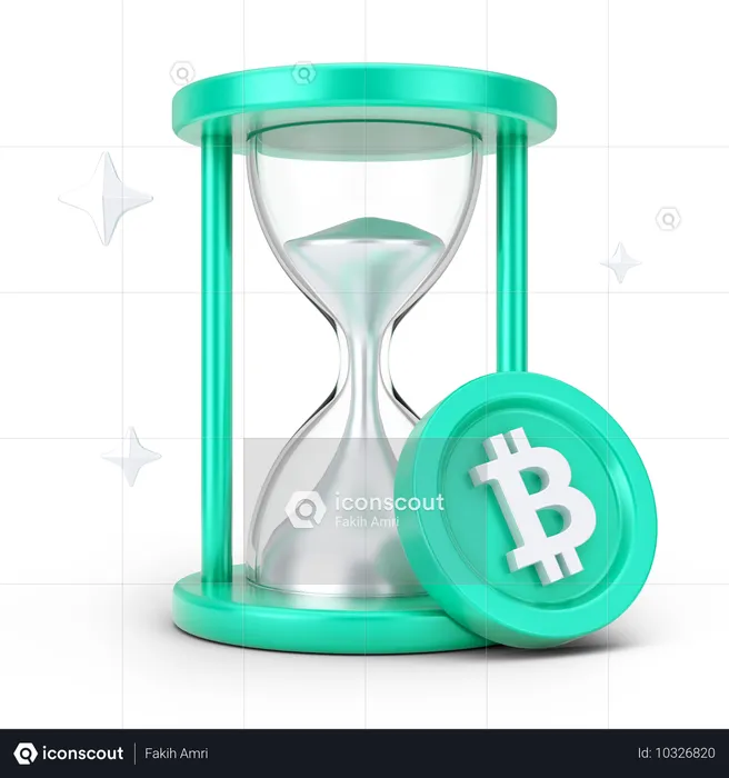 ビットコインタイマー  3D Icon