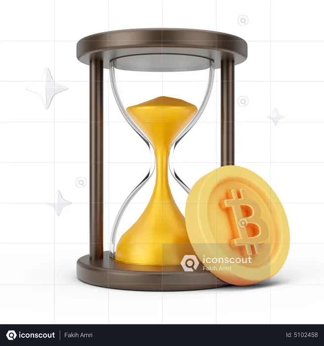 Bitcoin Timer  3D Icon