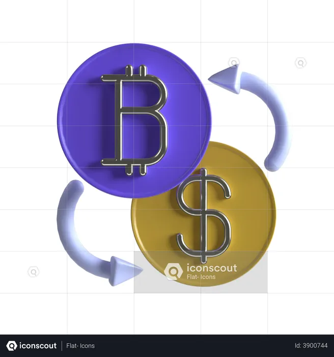Bitcoin Token  3D Illustration
