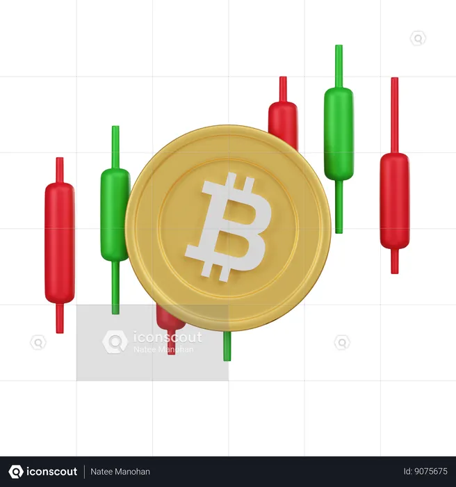 Bitcoin Trading  3D Icon