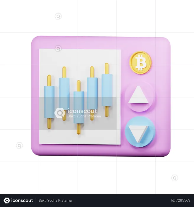 Bitcoin Trading  3D Icon