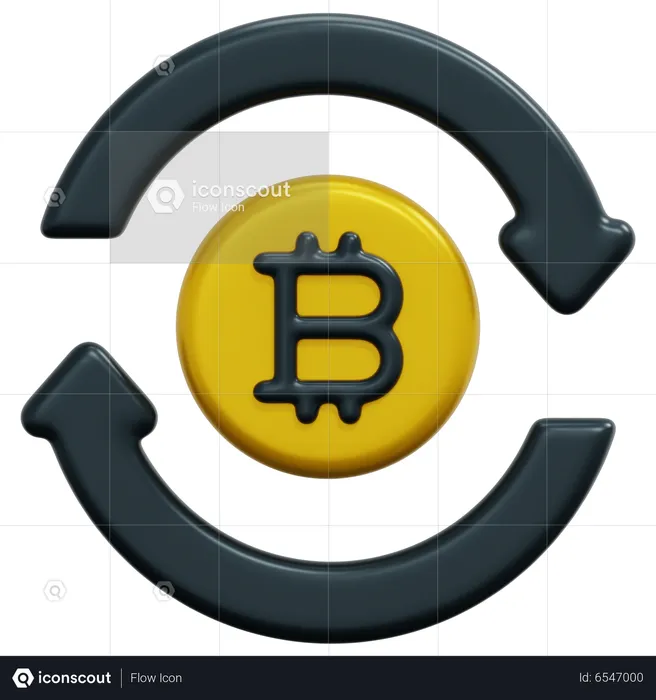 Bitcoin Transaction  3D Icon