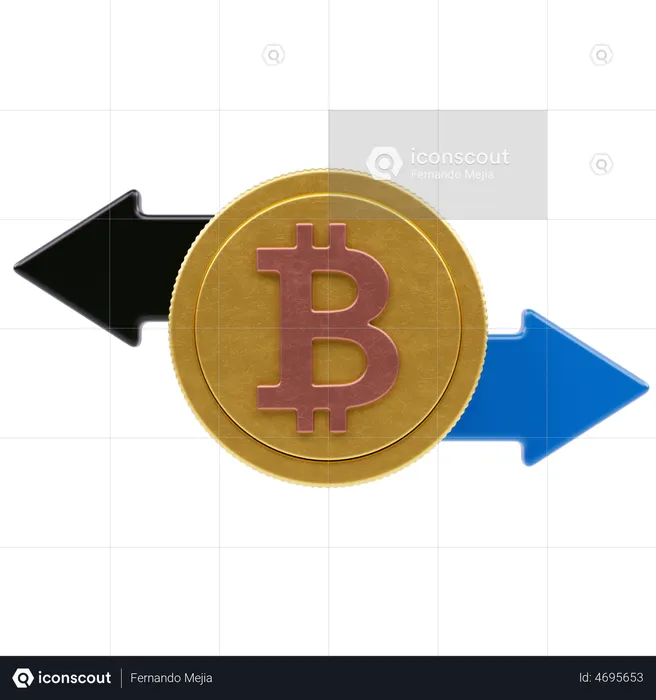 Bitcoin Transaction  3D Icon
