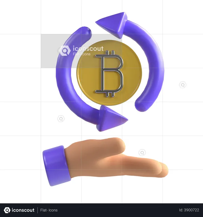 Bitcoin Transaction Fee  3D Illustration
