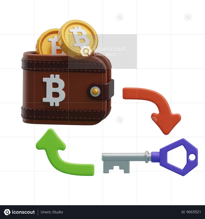 Bitcoin-Transaktion  3D Icon