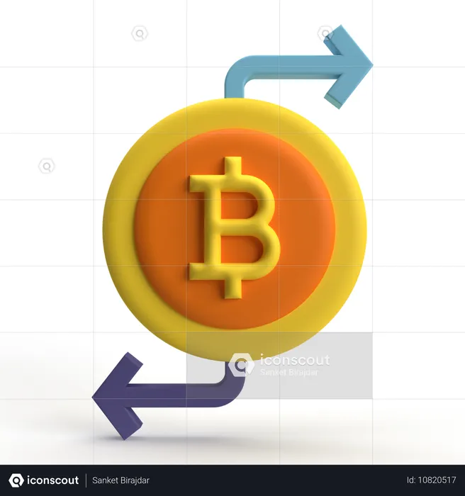 ビットコイン送金  3D Icon