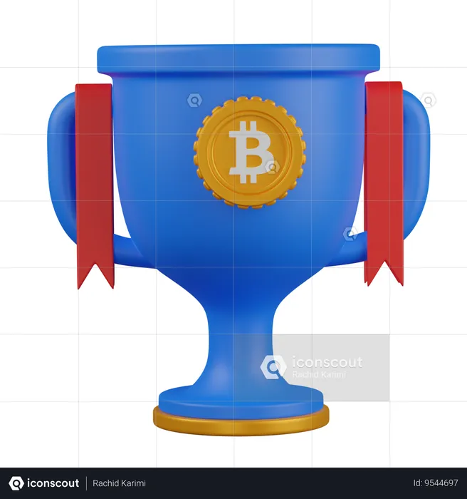 Bitcoin trophy  3D Icon