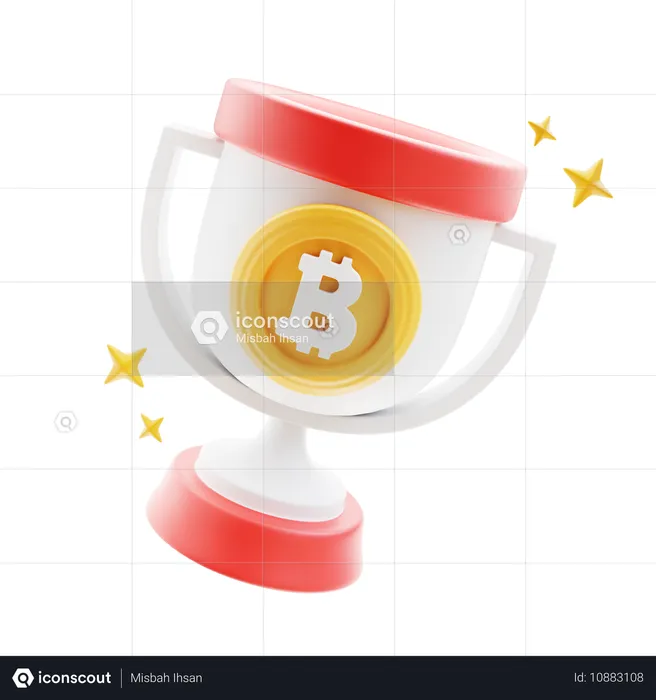 ビットコイントロフィー  3D Icon