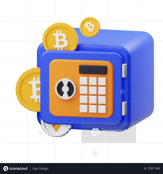 Bitcoin Vault  3D Illustration