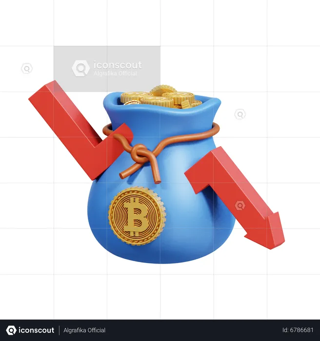 Bitcoin-Verlust  3D Icon