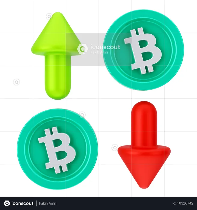 Bitcoin-Wachstum  3D Icon