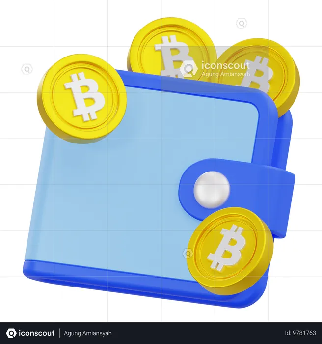 ビットコインウォレット  3D Icon