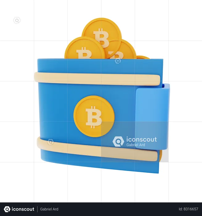 Bitcoin Wallet  3D Icon