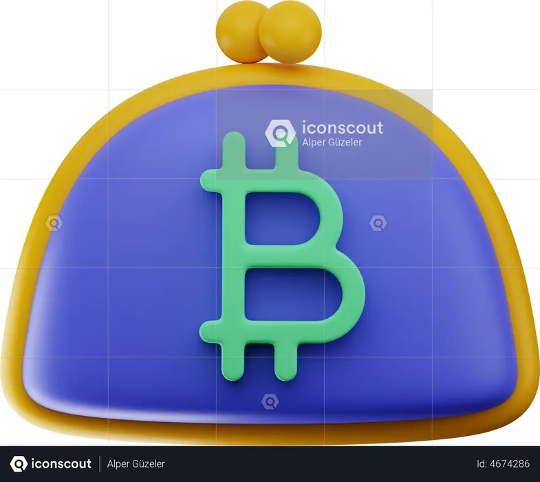 Bitcoin Wallet  3D Illustration