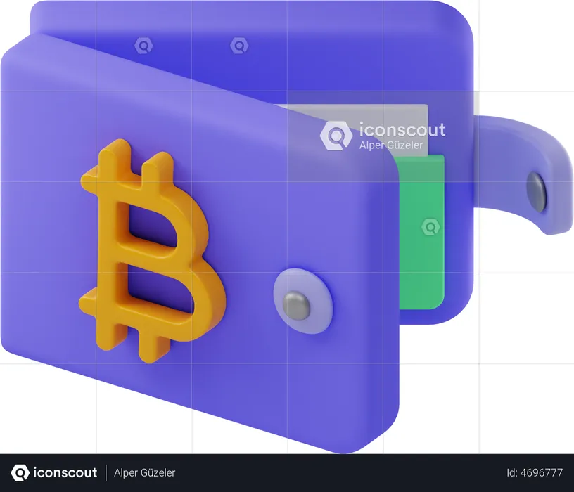 Bitcoin Wallet  3D Illustration