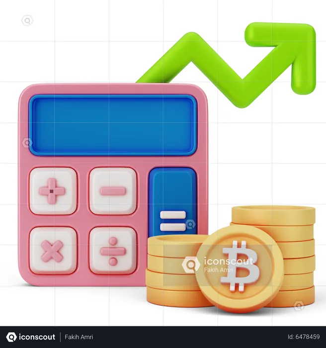 Bitcoin steigt  3D Icon