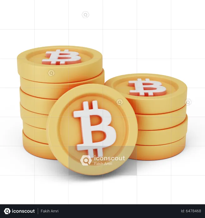 Bitcoins  3D Icon