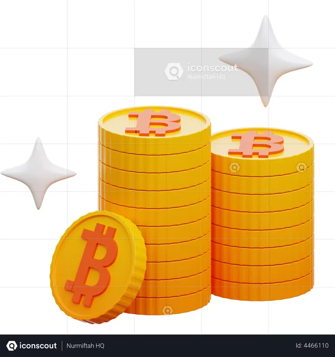 Bitcoins  3D Illustration