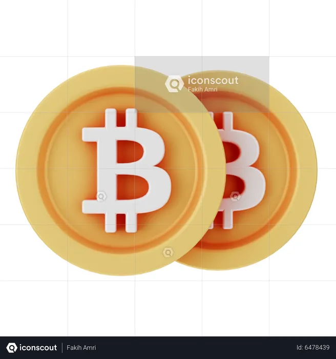 Bitcoins  3D Icon