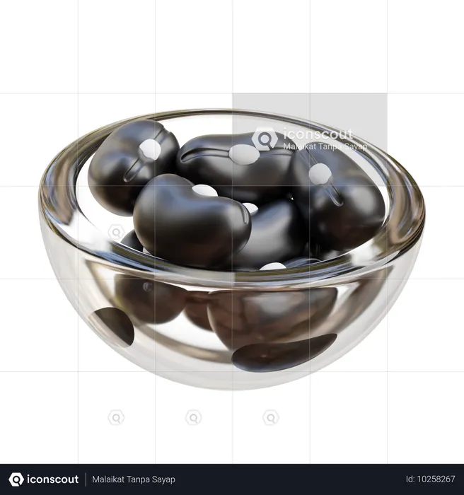 Black Beans  3D Icon