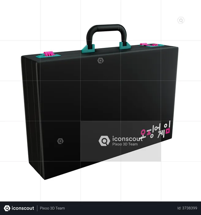 Black Briefcase  3D Illustration