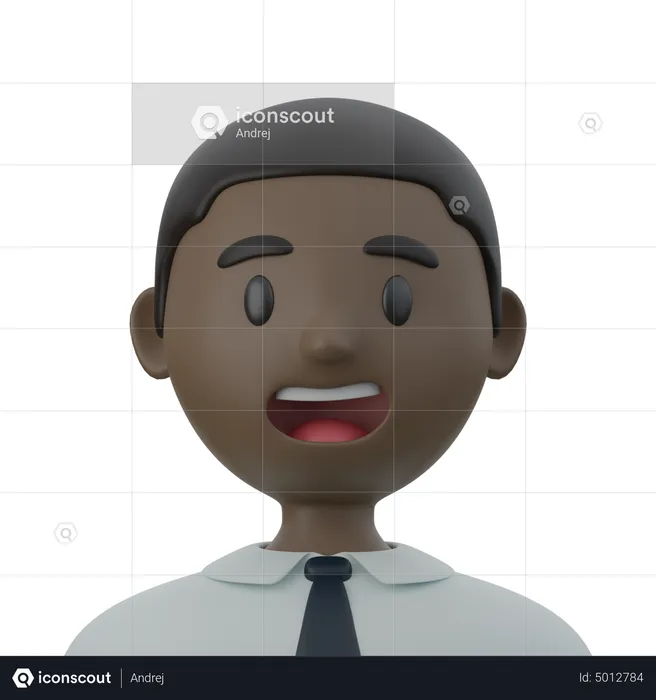 Black Businessman  3D Icon