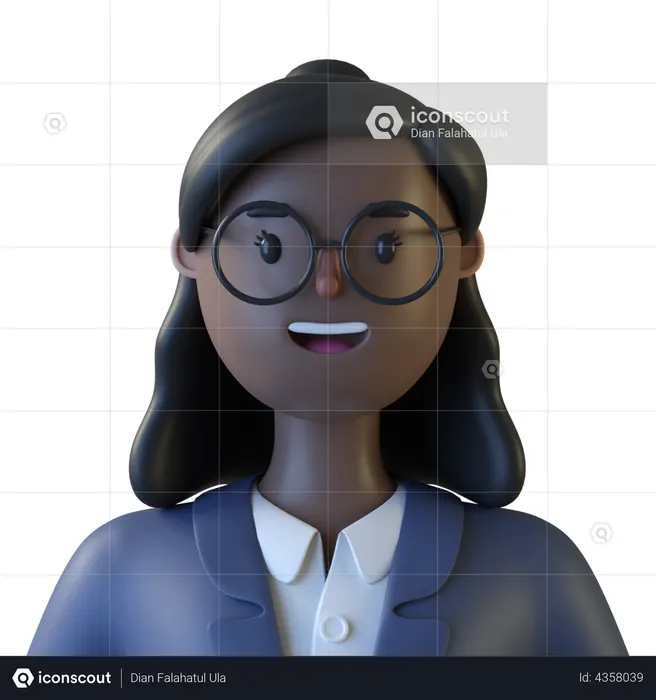 Young Girl  3D Icon