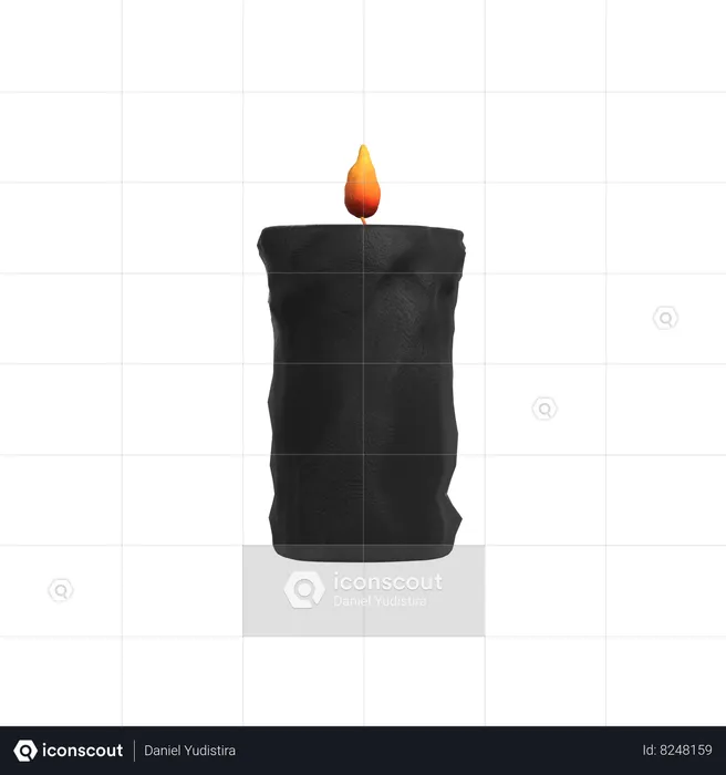 Black Candle  3D Icon