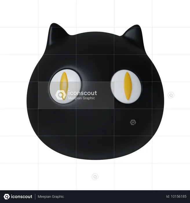 Black Cat  3D Icon