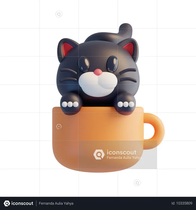 Black Cat  3D Icon