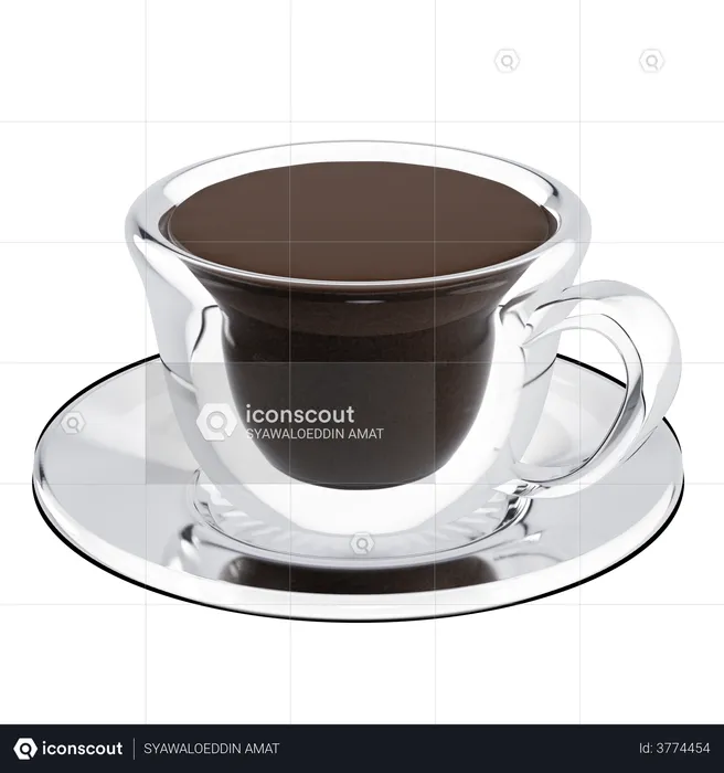 Black Coffee  3D Illustration