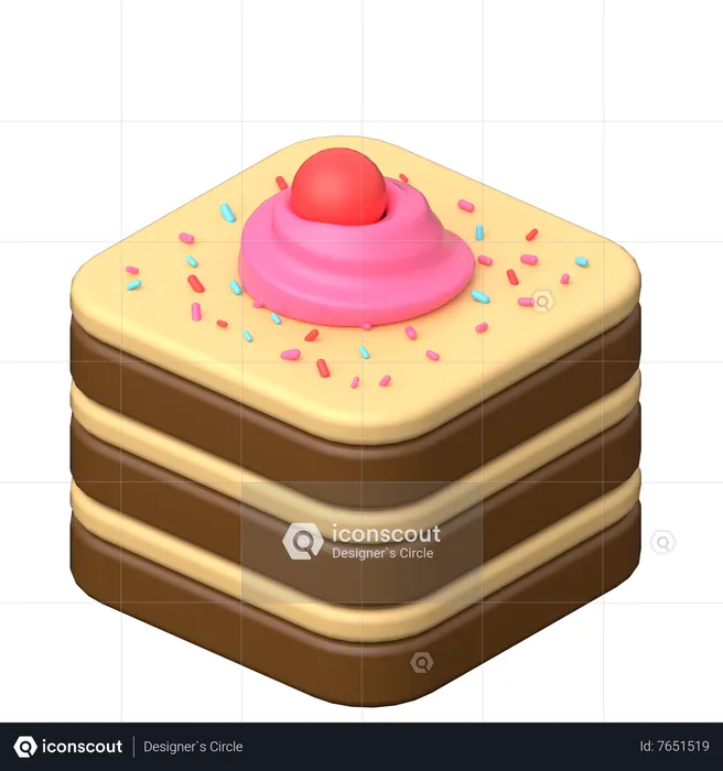 Black Forest Cake  3D Icon