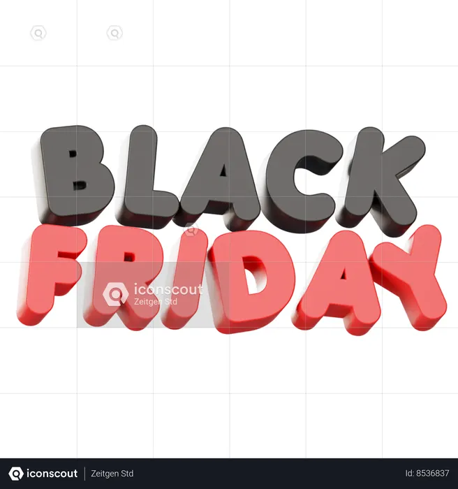 Black Friday  3D Icon