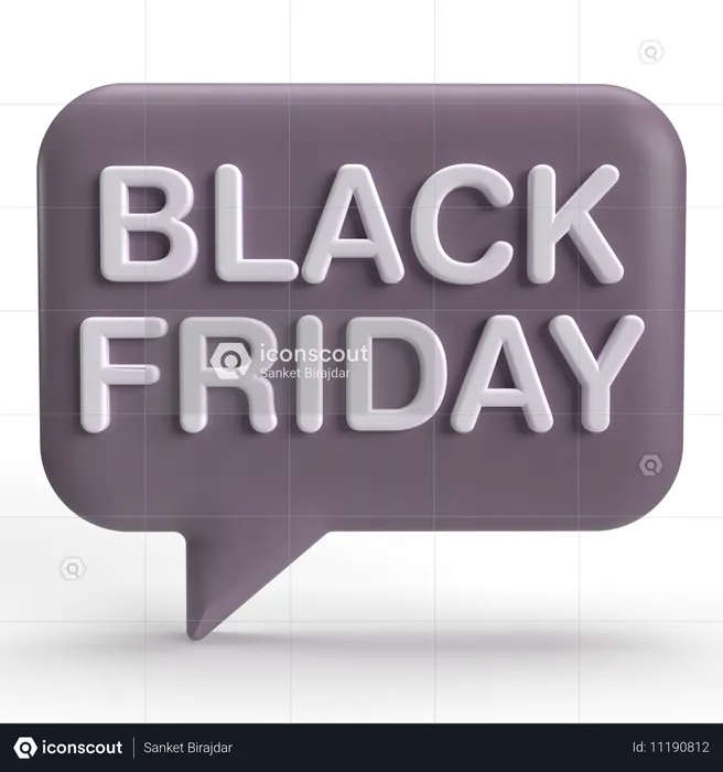 Black Friday  3D Icon