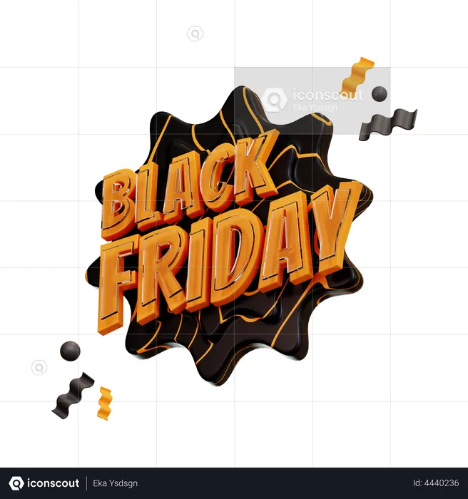 Black Friday  3D Illustration