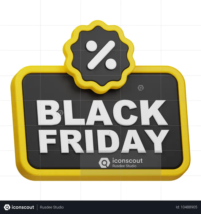 Black Friday Aktion  3D Icon