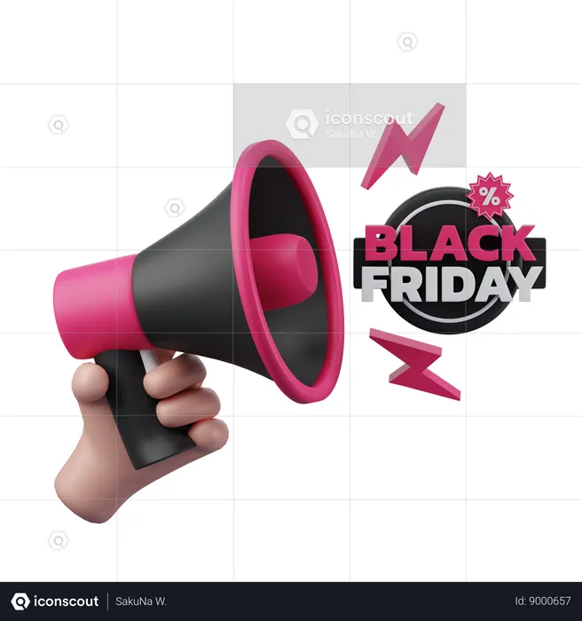 Black Friday Announcement  3D Icon