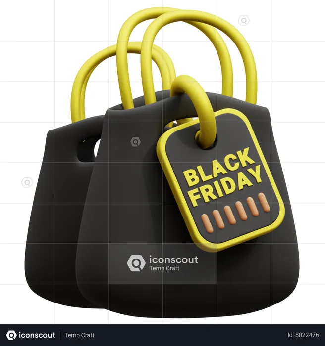 Black Friday Bag  3D Icon