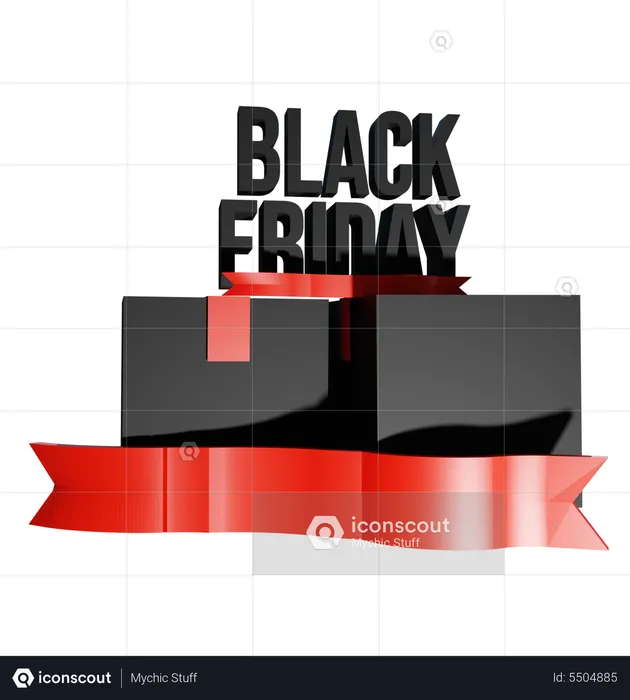 Black Friday Box  3D Icon