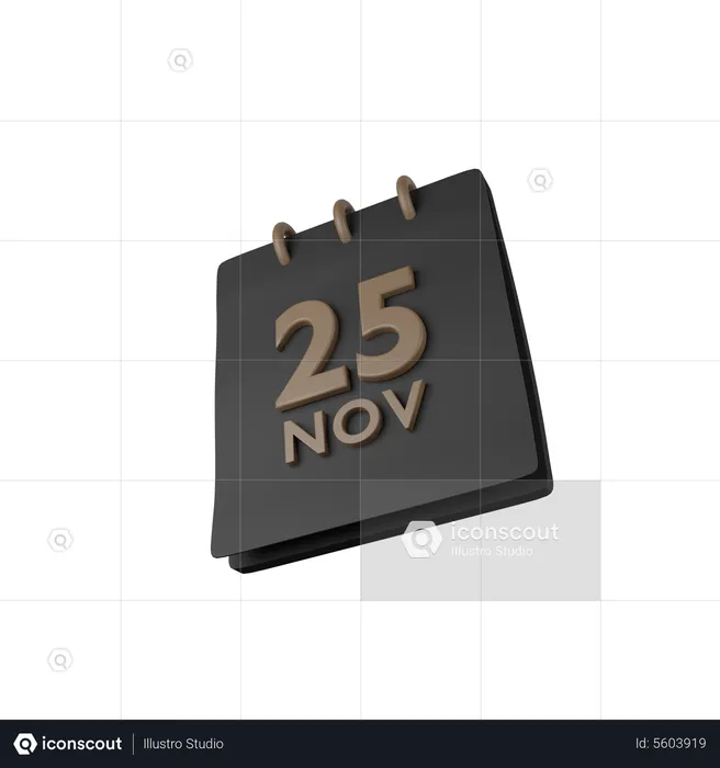 Black Friday Calendar  3D Icon